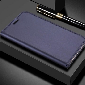 DZGOGO ISKIN Series Slight Frosted PU + TPU Case voor Sony Xperia XA2 (blauw)
