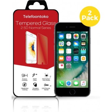 iPhone 7 Plus en 8 Plus Glazen Screenprotector 2 x | Gehard Beschermglas | Tempered Glass