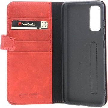 Pierre Cardin Samsung Galaxy S20 rood Booktype hoesje - Echt leder