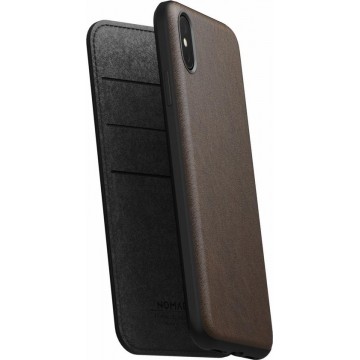 Nomad - iPhone Xs Max - Folio Leder Case - Bruin