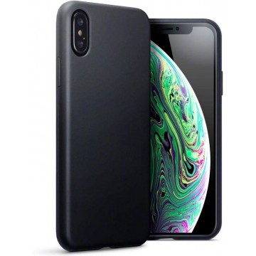 Apple iPhone XS Max Hoesje - Siliconen Back Cover - Zwart
