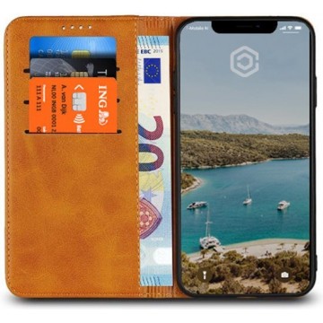 Casecentive Leren Wallet case - Portemonnee hoesje - iPhone XS Max tan