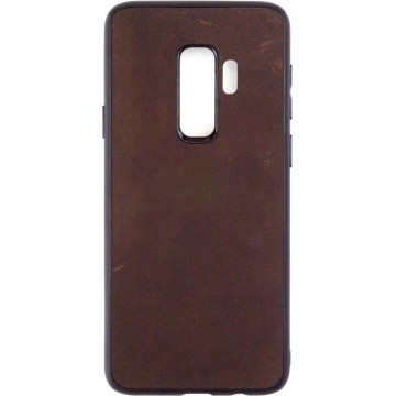 Leren Telefoonhoesje Samsung S9  PLUS – Bumper case - Chocolade Bruin