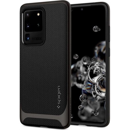 Hoesje Samsung Galaxy S20 Ultra - Spigen Neo Hybrid Case - Gunmetal