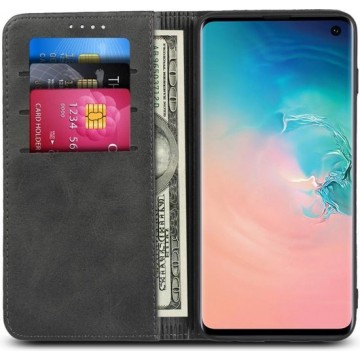 Casecentive Leren Wallet case - Portemonnee hoesje - Samsung Galaxy S10 Zwart
