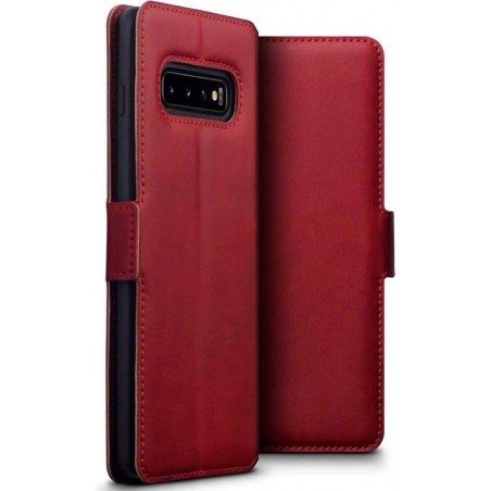 Samsung Galaxy S10+ hoesje - CaseBoutique - Rood - Leer