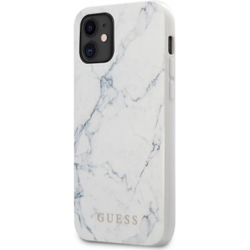 Guess Marble Hard Case voor Apple iPhone 12 Mini (5.4") - Wit
