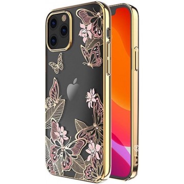 Butterfly BackCover met Swarovski® Crystals - Hoesje - Telefoonhoesje - iPhone 12/12 Pro - Roze