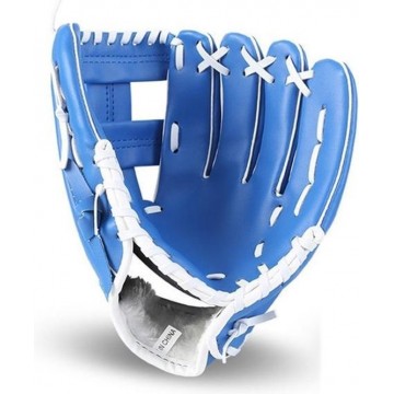 Let op type!! PVC Outdoor Motion honkbal lederen honkbal werper Softbal handschoenen  grootte: 12.5 inch (blauw)