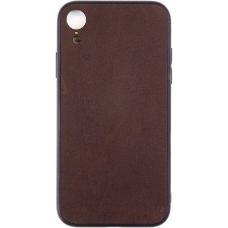 Leren Telefoonhoesje iPhone XR – Bumper case - Chocolade Bruin