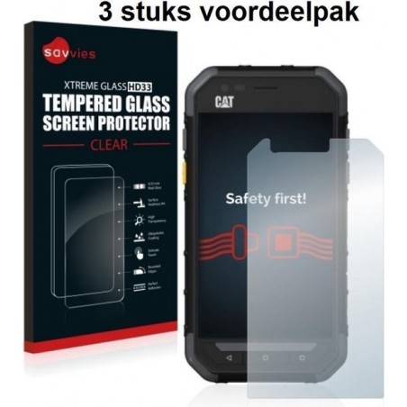 3 stuks Cat S30 Tempered Glass Screen Protector, Caterpillar Cat S30 voordeel-verpakking