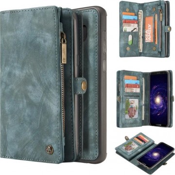 CaseMe Luxury Wallet Case Blauw Samsung Galaxy S8