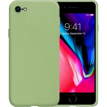 IPhone SE 2020 Case Hoesje Siliconen Hoes Back Cover - Groen