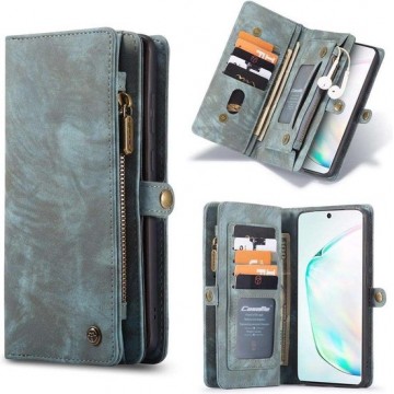 CaseMe Vintage Wallet Case Hoesje Samsung Galaxy S20 Ultra - Blauw