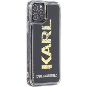 Karl Lagerfeld Backcover hoesje Glitter geschikt voor Apple iPhone 11 Pro - Zwart - Karl Iconic - KLHCN58KAGBK