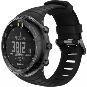 Let op type!! Slimme horloge silicone polsband horlogebandje voor Suunto Core (zwart)