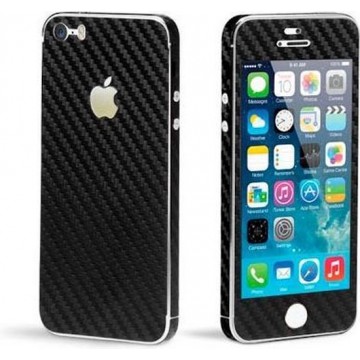 Avanca Telefoon Wrap/Sticker - Telefoonbescherming - Carbon Film - iPhone 5/5S - Zwart