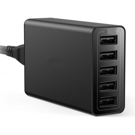 5 Port USB oplader met 240V stekker - USB Power Adapter thuislader