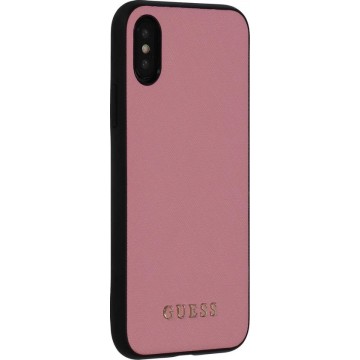 Guess backcover hoesje Silicone Apple iPhone X-Xs Roze - Hard Case