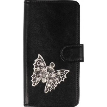 Mystiek MP case Samsung Galaxy A51 bookcase vlinder zilver hoesje
