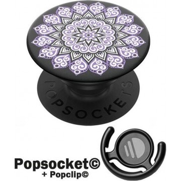 Popsocket ™ Combo Purple Mandala - Popsocket + Popclip