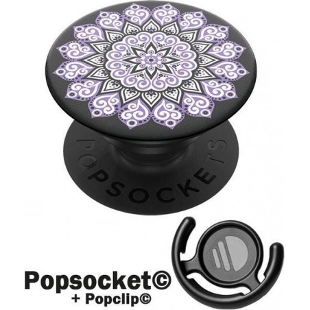 Popsocket ™ Combo Purple Mandala - Popsocket + Popclip