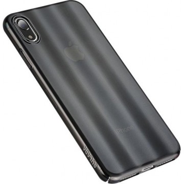 Let op type!! SULADA Shockproof Nano Color Electroplating Auroral Treatment + PC Case for iPhone XR (Black)