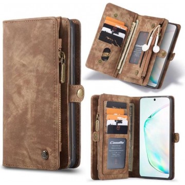 CaseMe Vintage Wallet Case Hoesje Samsung Galaxy S20 Plus - Bruin