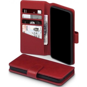 Samsung Galaxy S20 Bookcase hoesje - CaseBoutique - Effen Rood - Leer