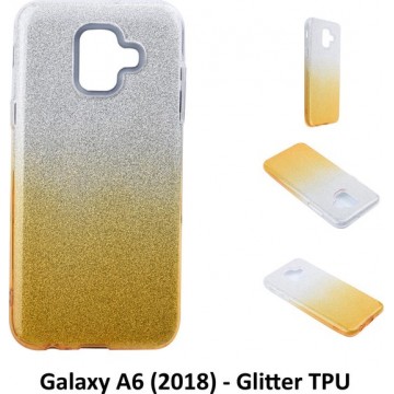 Kleurovergang Goud Glitter TPU Achterkant voor Samsung Galaxy A6 (2018) (A6 2018)