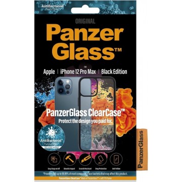 PanzerGlass ClearCase AntiBacterial iPhone 12 Pro Max hoesje - Zwart