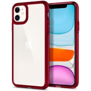 Spigen Ultra Hybrid Apple iPhone 11 Case Hoesje - Red Crystal