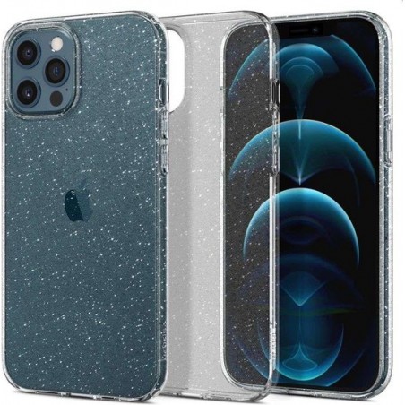 Spigen Liquid Crystal Glitter  Apple iPhone 12 Pro Max Hoesje - Transparant