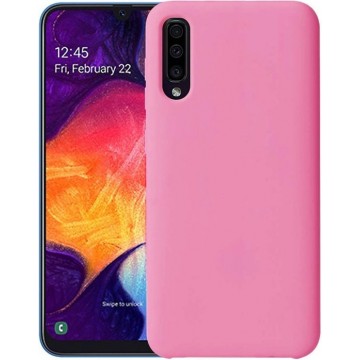 Samsung Galaxy A50 Hoesje Siliconen Hoes Back Cover Case - Roze