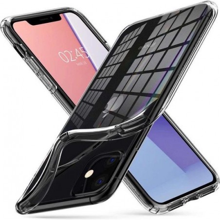 Hoesje Apple iPhone 11 - Spigen Liquid Crystal Case - Zwart
