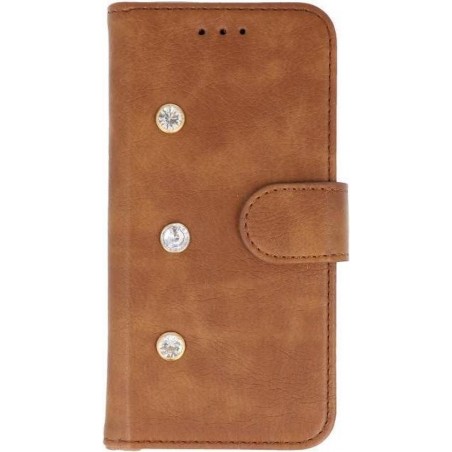 Galata diamond design iPhone Xs / X bookcase bruin hoesje