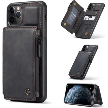 Portemonnee Hoesje | CASEME | Apple iPhone 11 Pro Max Back Cover Wallet Case | Zwart