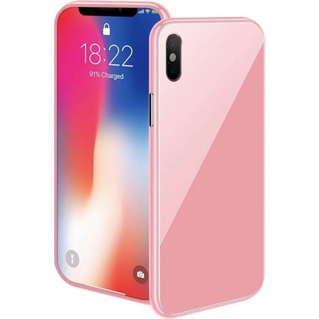 Magnetische Hardcase met gekleurde achterkant - iPhone XR Hoesje - Roze