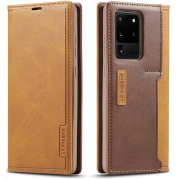Samsung Galaxy S20 Hoesje wallet case Portemonnee Hoesje - cognac  bruin