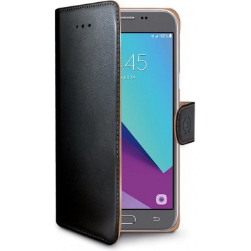 Celly - Samsung Galaxy J3 (2017) - Wally Bookcase Black - Openklap Hoesje Samsung Galaxy J3 - Samsung Case Black