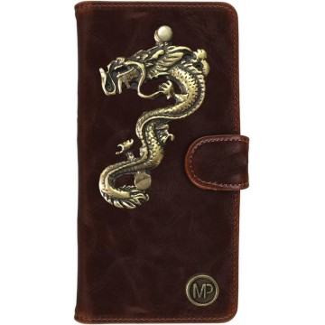 MP Case® PU Leder Mystiek design Mocca Hoesje voor LG G6 Draak Bedel book case wallet case