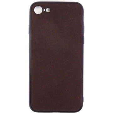 Leren Telefoonhoesje iPhone 8 – Bumper case - Chocolade Bruin