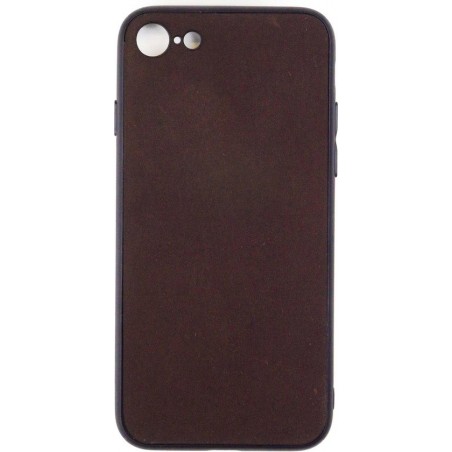 Leren Telefoonhoesje iPhone 8 – Bumper case - Chocolade Bruin