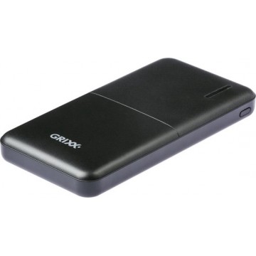 Grixx Optimum Powerbank - 10000mAh - Micro USB en USB-C - Zwart