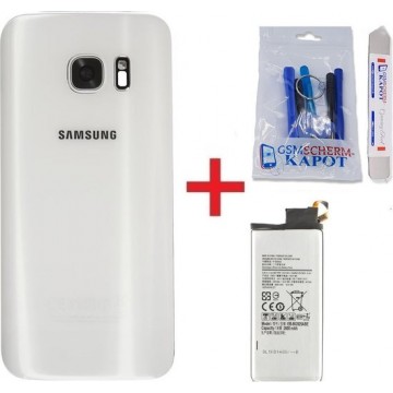 Voor Samsung Galaxy S7 achterkant + batterij - wit