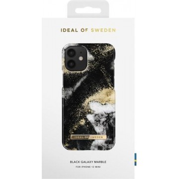 iDeal of Sweden Fashion Case iPhone 12 Mini Black Galaxy Marble