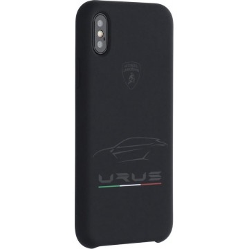 Lamborghini backcover hoesje Soft Case Apple iPhone X-Xs Zwart - Smooth - Smooth