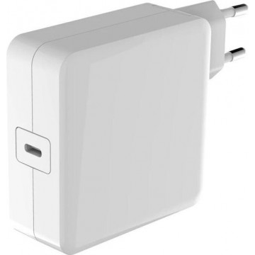 NÖRDIC USBA-N1015, USB-C oplader, Power Delivery 65W, Smartphone, Laptop, Wit