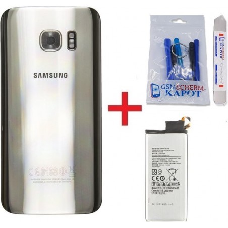 Voor Samsung Galaxy S7 achterkant + batterij -zilver