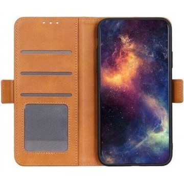 Casecentive Magnetische Leren Wallet case Galaxy S20 Ultra tan